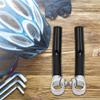Ymiko Ends, Mountain Handlebar Ends Aluminium Alloy Ends for Mountain Accessories Handlebar Extension Grips Handle Extender with Light Straight Cushion Horn view 3