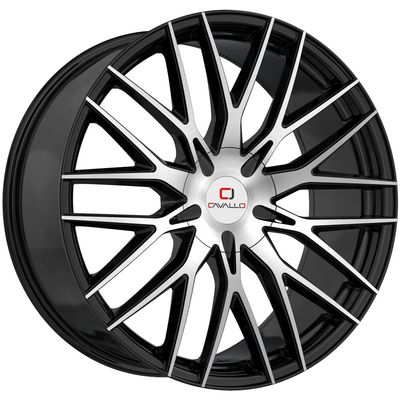 Cavallo CLV-45 24x9 5x115/5x120 +18mm Black/Machined Wheel Rim 24" Inch