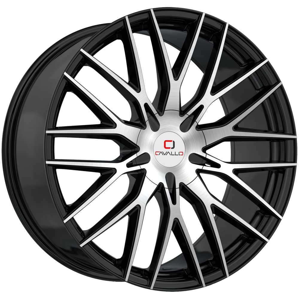 Cavallo CLV-45 24x9 5x115/5x120 +18mm Black/Machined Wheel Rim 24" Inch
