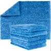 GREEN LIFESTYLE Chamois Cloth Microfiber Cleaning Cloth 6 Pack, Borderless Microfiber Towels Cleaning, Car Microfiber Towel, Drying Towels for ars, Car Wash Towels (16" x 16", Blue) (6 Pack 16x16) view 1