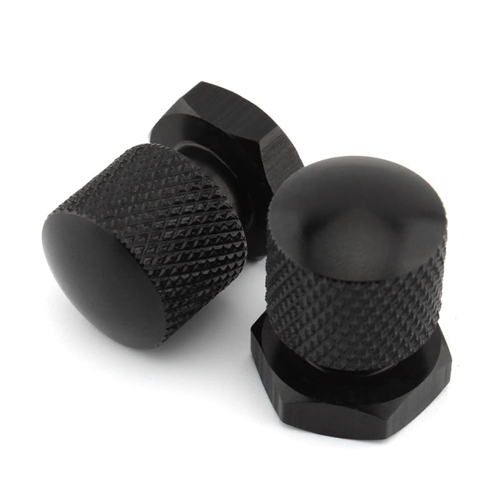 FSFY 2pcs Solo Seat Nuts Mounting Bolt Nuts 1/4"-20 Thread for Harley Touring Softail Street Glide Road Glide Road King Softail Dyna Sportster CVO(Black)