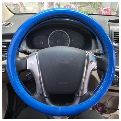 FUERU Car Steering Wheel Cover Set Car Steering Wheel Cover Dazzling Laser Leather Waterproof Anti-Wrinkle Car Interior (Color : 3#)
