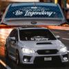 Noizy Graphics 36" JDM Rear Window Decal Windshield Sticker RW-62 Be Legendary Legends Never Die Supreme Locally Hated Car Vinyl Japanese Flag Kanji Bottom Back Side Color: White view 1