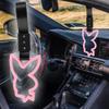 Q1-TECH, JDM Tsurikawa Ring Japanese Subway Train Bus Car Handle BUNNY Shaped Handle Hand Strap Rear Front Bumper Warning Rings Drift Charm Drift Bosozoku Car Accessory (Pink/Black) view 2