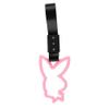 Q1-TECH, JDM Tsurikawa Ring Japanese Subway Train Bus Car Handle BUNNY Shaped Handle Hand Strap Rear Front Bumper Warning Rings Drift Charm Drift Bosozoku Car Accessory (Pink/Black) view 3