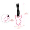 Q1-TECH, JDM Tsurikawa Ring Japanese Subway Train Bus Car Handle BUNNY Shaped Handle Hand Strap Rear Front Bumper Warning Rings Drift Charm Drift Bosozoku Car Accessory (Pink/Black) view 4