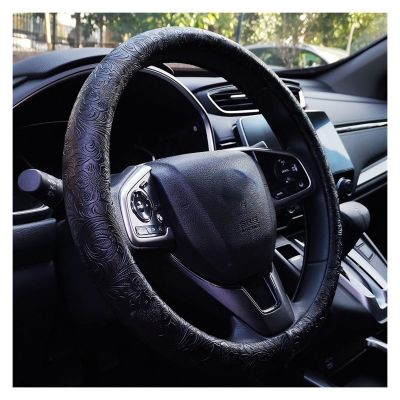 FUERU Car Steering Wheel Cover Set Car Steering Wheel Cover Comfortable Leather Elegant and Good with Car Interior Accessories (Color : 1#)