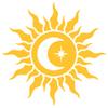 Sun Moon Star Vinyl Cutout Sticker Rub On Decal 3.75-by-4 Inches (White) view 1