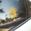 Sun Moon Star Vinyl Cutout Sticker Rub On Decal 3.75-by-4 Inches (White) view 2