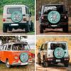Spare Tire Cover Summer Beach Vintage Lettering Weatherproof Dust-Proof Universal Fit for Trailer RV SUV Truck Camper Travel Boat Trailer 17 Inch view 3