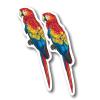 (2 Pack) Scarlet Macaw Cool Handrawn Parot Stickers - 5" On Longest Side - for Car, Truck, SUV - Easy Peel and Stick Vinyl Decals - Made in USA - BMCS0131 view 1