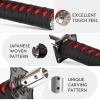 HTRACING Katana Gear Shift Knob Samurai Sword Shifter Knob Universal Fit for Manual Cars with Adapters Red15cm view 4