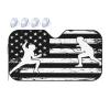 Fencing American Flag Foldable Car Windshield Sunshade Blocks Heat and Sun Glare Uv Rays view 1