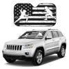 Fencing American Flag Foldable Car Windshield Sunshade Blocks Heat and Sun Glare Uv Rays view 3