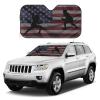 Fencing American Flag Foldable Car Windshield Sunshade Blocks Heat and Sun Glare Uv Rays view 3