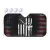 Crane Operator America Flag Foldable Car Windshield Sunshade Blocks Heat and Sun Glare Uv Rays view 1