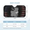 Crane Operator America Flag Foldable Car Windshield Sunshade Blocks Heat and Sun Glare Uv Rays view 2