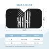 Fencing American Flag Foldable Car Windshield Sunshade Blocks Heat and Sun Glare Uv Rays view 2