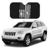 Fencing American Flag Foldable Car Windshield Sunshade Blocks Heat and Sun Glare Uv Rays view 3