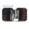 Crane Operator America Flag Foldable Car Windshield Sunshade Blocks Heat and Sun Glare Uv Rays view 1