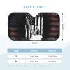 Crane Operator America Flag Foldable Car Windshield Sunshade Blocks Heat and Sun Glare Uv Rays view 2