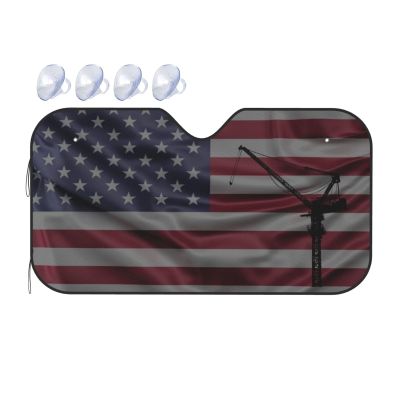 Crane Operator America Flag Foldable Car Windshield Sunshade Blocks Heat and Sun Glare Uv Rays