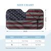 Crane Operator America Flag Foldable Car Windshield Sunshade Blocks Heat and Sun Glare Uv Rays view 2