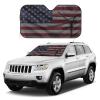 Crane Operator America Flag Foldable Car Windshield Sunshade Blocks Heat and Sun Glare Uv Rays view 3