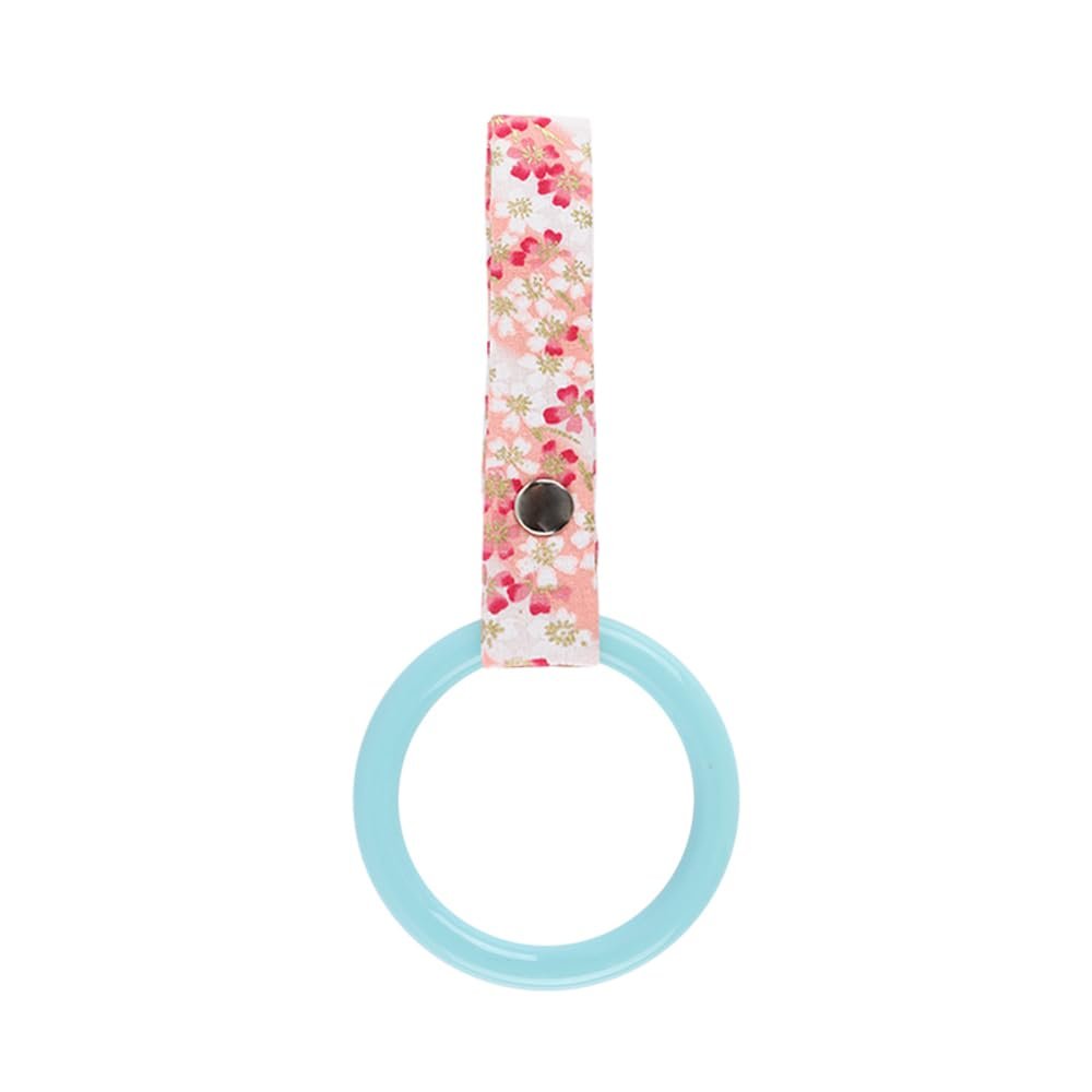 Q1-TECH, JDM Tsurikawa Ring Japanese Subway Train Bus Car Handle Round Circle Shaped Handle Hand Strap Rear Front Bumper Warning Rings Drift Charm Drift Bosozoku Car Accessory (Light Blue/PKF)