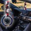 Q1-TECH, JDM Tsurikawa Ring Japanese Subway Train Bus Car Handle Round Circle Shaped Handle Hand Strap Rear Front Bumper Warning Rings Drift Charm Drift Bosozoku Car Accessory (Burnt Blue/BKC) view 2