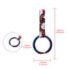 Q1-TECH, JDM Tsurikawa Ring Japanese Subway Train Bus Car Handle Round Circle Shaped Handle Hand Strap Rear Front Bumper Warning Rings Drift Charm Drift Bosozoku Car Accessory (Burnt Blue/BKC) view 4