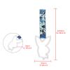 Q1-TECH, JDM Tsurikawa Ring Japanese Subway Train Bus Car Handle BUNNY Shaped Handle Hand Strap Rear Front Bumper Warning Rings Drift Charm Drift Bosozoku Car Accessory (White/BLW) view 4