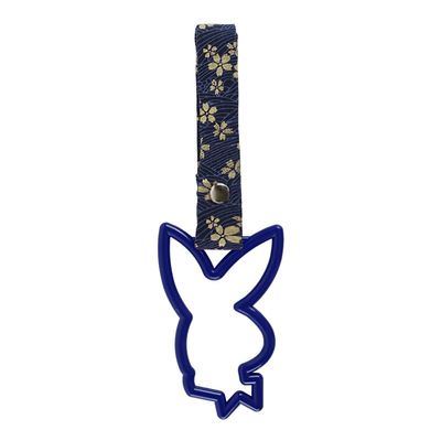 Q1-TECH, JDM Tsurikawa Ring Japanese Subway Train Bus Car Handle BUNNY Shaped Handle Hand Strap Rear Front Bumper Warning Rings Drift Charm Drift Bosozoku Car Accessory (Blue/BLF)