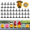 YIBEICO 40pcs Duck Plug, Flock Locker Rubber Duck Holder Dashboard for Jeep Dash & Fixed Display, Gift for Jeep Lover, Double-Sided Stickers Included (40pcs) view 1