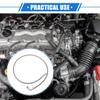 VekAuto AN3 Braided Steel Turbo Oil Feed Line 90 Degree to Straight Hose End, 32" Remote Turbocharger Oil Drain Return Line Universal for Car Durable Stainless Steel PTFE Silver Tone view 2
