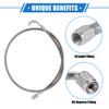 VekAuto AN3 Braided Steel Turbo Oil Feed Line 90 Degree to Straight Hose End, 32" Remote Turbocharger Oil Drain Return Line Universal for Car Durable Stainless Steel PTFE Silver Tone view 3