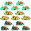 Hinly 15 Pcs Mini Plush Turtle Stuffed Animals Bulk 5.5'' Sea Turtle Stuffed Keychain Adorable Creatures Plushie for Birthday Beach Ocean Supplies Undersea Party Favors(Green Series) view 1