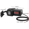 XMSJSIY Motorcycle USB Charger 5V 3.1A Dual USB Phone Charger Adapter Kit Cable with VoltmeterWaterproof and ON/Off Switch,Handlebar Mounting or Diameter Rearview Mirror Holder-1.4M/4.59FT view 2