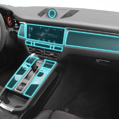 LAVIYE Car Interior Film Dashboard Piano Board Shift Center Console Anti-Scratch Transparent TPU PPF Film,for Porsche Macan 2022-2023