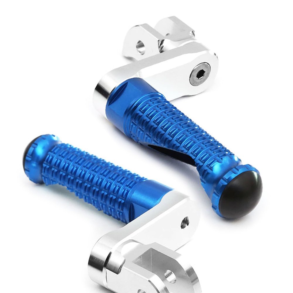 MCMOTOPARTS M-PRO Rider Footpegs 1.5 inch Extended Foot Pegs Blue Compatible with ZX-6R 636 Ninja 13-2020 16 17 18 19 20