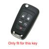 Btopars 2pcs 5 Buttons Silicone Rubber Flip Key Fob Cover Case Protector Holder Compatible with Chevrolet Camaro Cruze Equinox Impala Malibu Sonic Black Pink view 2
