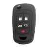 Btopars 2pcs 5 Buttons Silicone Rubber Flip Key Fob Cover Case Protector Holder Compatible with Chevrolet Camaro Cruze Equinox Impala Malibu Sonic Black Pink view 3