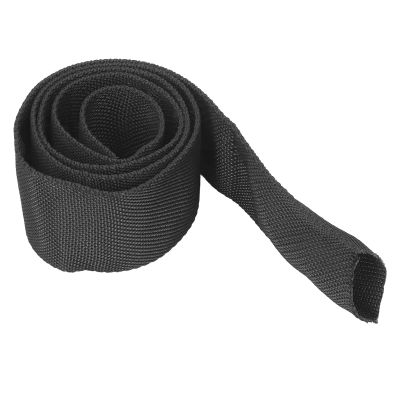 Syrisora Polyester Winch Rope Protective Sleeve Black Universal for 5cm/1.97in Width Cable Line (2M)