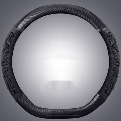 FUERU Car Steering Wheel Cover Set Car Steering Wheel Cover D Type Four-Season Carbon Fiber Light Breathable Car Interior (Color : 2#)