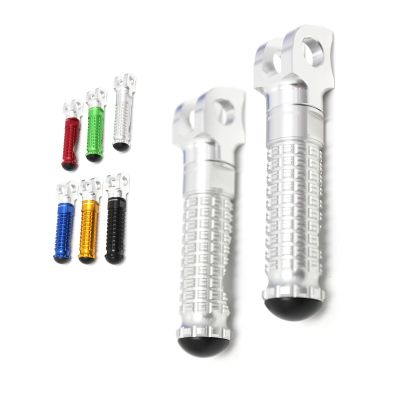 MCMOTOPARTS M-PRO Footpeg Rider Front Footpegs Foot Pegs Silver Compatible with GSXR 1300 1999-2007 01 02 03 04 05 06 07