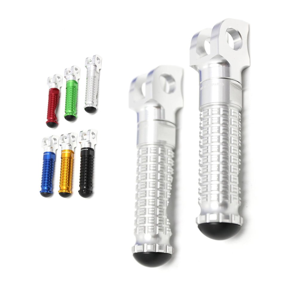 MCMOTOPARTS M-PRO Footpeg Rider Front Footpegs Foot Pegs Silver Compatible with GSXR 1300 1999-2007 01 02 03 04 05 06 07