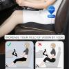 UVCMDUI Wedge Cushion Car Seat Booster, Washable Adult Car Booster Seat for Driver, Non-Slip Backless Booster Car Seat Portable Car Seat Heightening 10cm for Short People Driving,Grey view 2