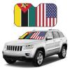 America Mozambique Friendship Flag Foldable Car Windshield Sunshade Blocks Heat and Sun Glare Uv Rays view 3