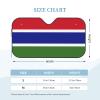Gambia Flag Foldable Car Windshield Sunshade Blocks Heat and Sun Glare Uv Rays view 2
