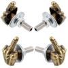 Lunsom License Plate Screw Kit, Finger License Plate Screws Fastener 4PCS License Plate Frames Bolt Fit for Most Vehicles Motorcycles,Bronze view 1